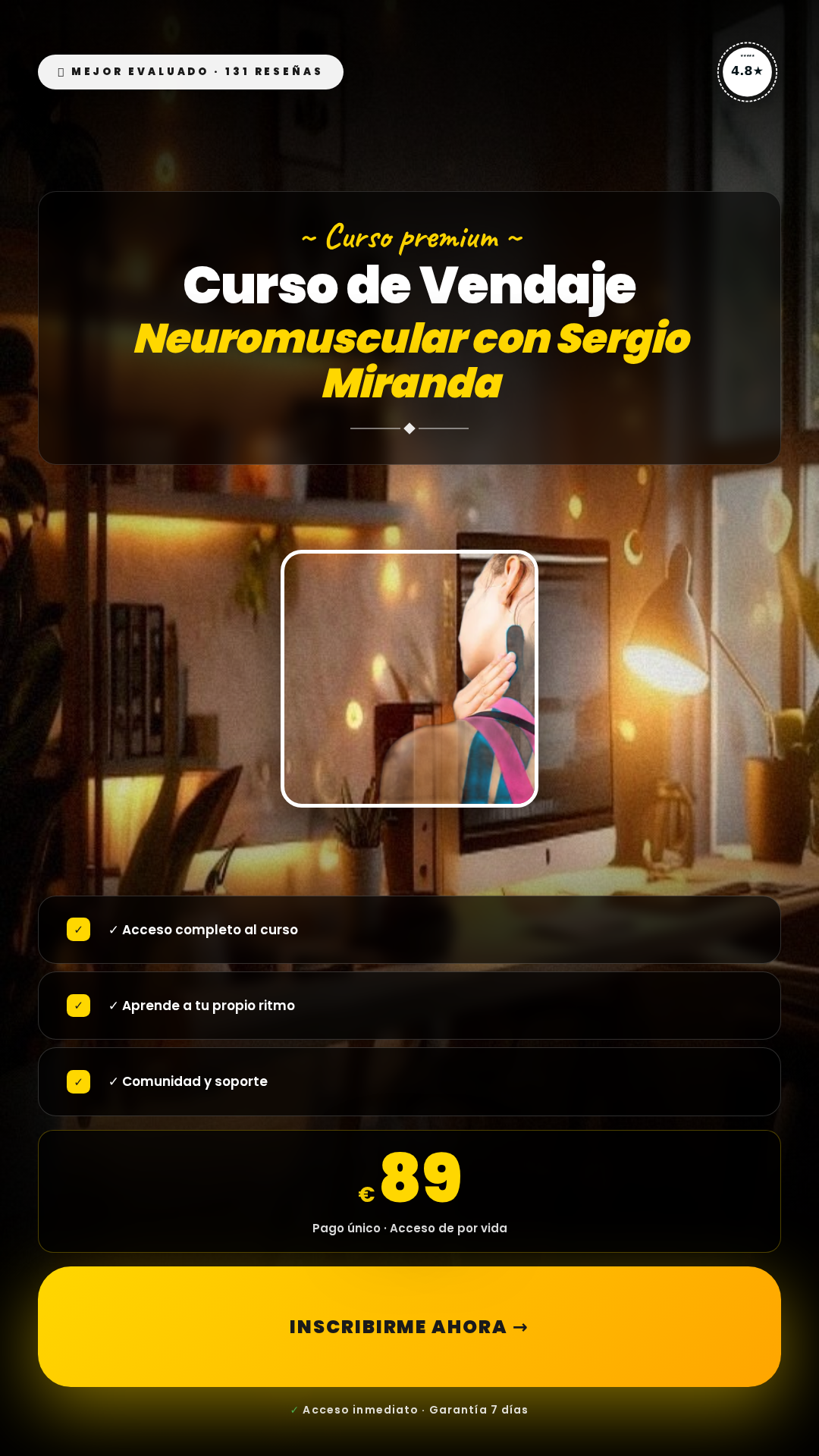 Curso de Vendaje Neuromuscular con Sergio Miranda