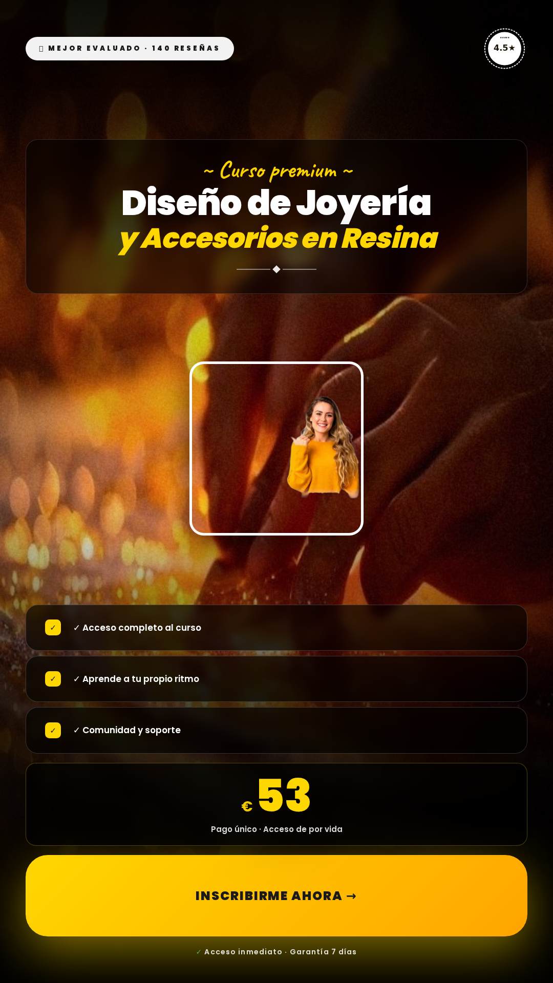 Diseño de Joyería y Accesorios en Resina