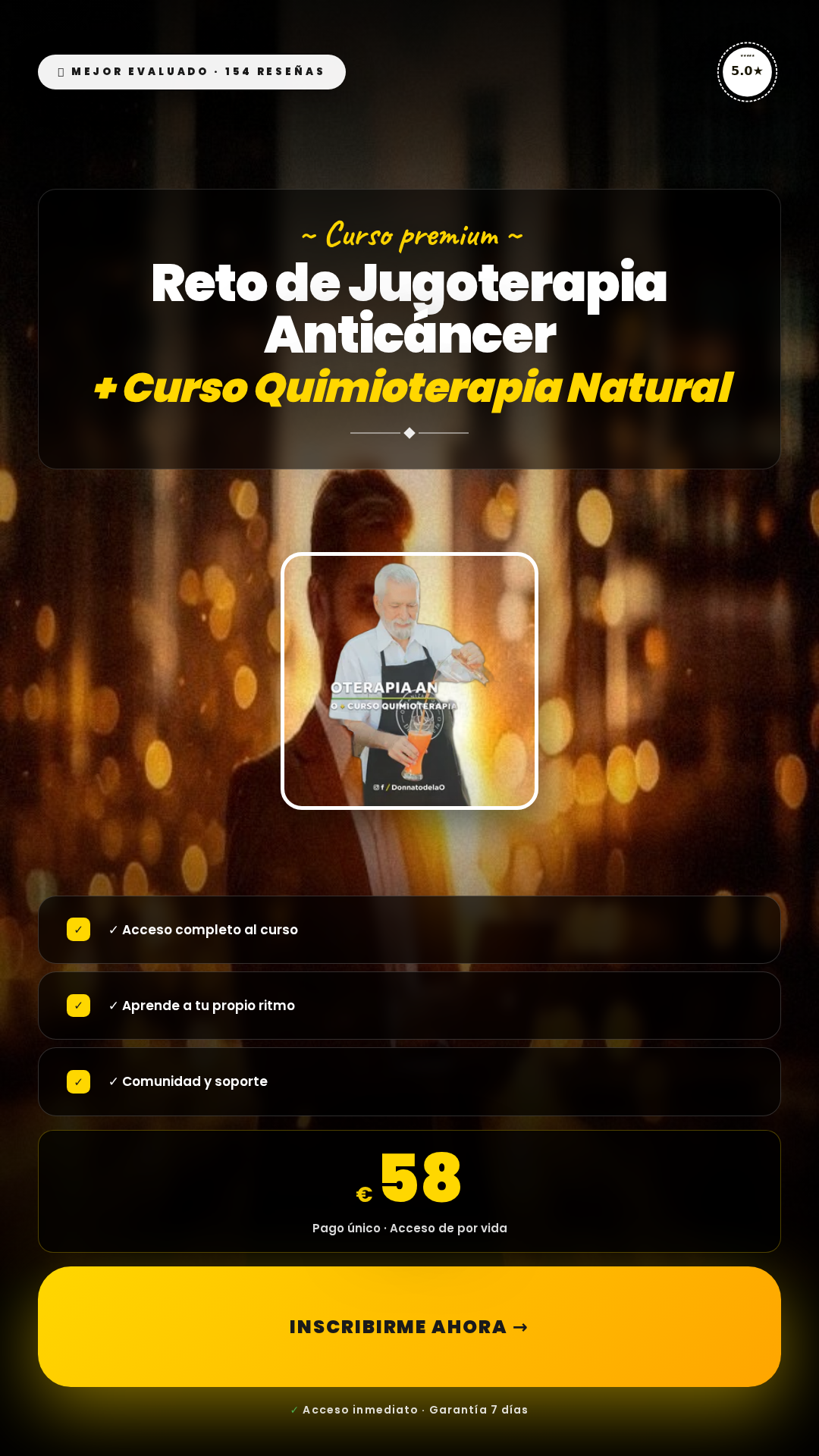 Reto de Jugoterapia Anticáncer + Curso Quimioterapia Natural